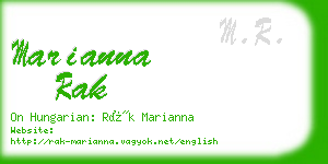 marianna rak business card